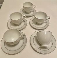 Hutschenreuther Fleuron Chloé Decor Jeunesse Paris porcelan kávés / teás szett (5db csésze+tányér)