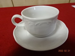 Lilien porcelain austrian coffee cup + placemat, white, printed pattern. He has! Jókai.