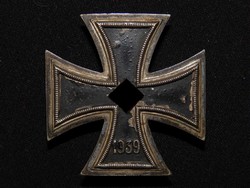 Német 2. VH Vaskereszt Iron Cross / Eisernes Kreuz EK1 Schauerte & Hohfeld nem mágneses belső maggal