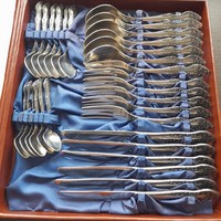 Circa 1960 Russian silver-plated set of 30 cutlery