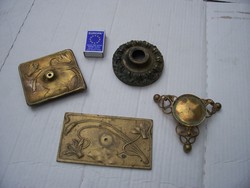 Antik réz szecessziós lámpa , szobor alátétek ,talapzatok restaurátoroknak barkácsolóknak