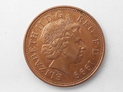Egyesült Királyság Anglia 2 Pence 1999 érme - Brit Angol 2 pence 1999 külföldi pénzérme