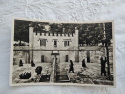 Antik képeslap/fotólap Svájc Bern állatkert, macik, medvék, medve, látogatók 1910-20 körüli
