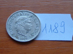 Switzerland 10 rappen 1989 b = bern as copper-nickel # 1189