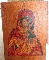 Painted icon - sacred image painting - old piece xx: no.