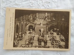Antik szépia képeslap/fotólap British Museum/múzeum kiállítása London 1910 körüli