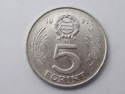 Hungary 5 forint 1971 coin - Hungarian five forint 5 ft 1971 coin