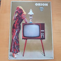 Retro Orion TV lemez reklámtábla