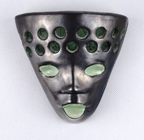 1I179 Iparművészeti ikebana kerámia szerecsen fali maszk