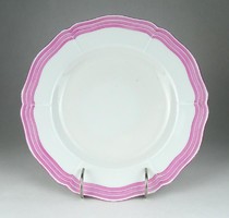 1H592 Antik rózsaszín szegélyes P&S porcelán tányér 25.5 cm