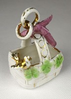 1H808 small wedding souvenir basket with bird 7.5 Cm