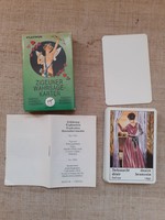 Old numbered divination card made in austria bi piatnik in three languages
