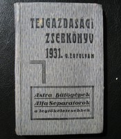 Tejgazdasági zsebkönyv 1931
