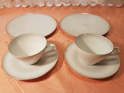 1 Ft-ról! 2 darab elegáns porcelán reggeliző szett együtt Heinrich Bavaria Germany