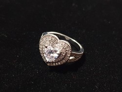 Zirconia silver ring size 8!