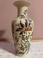 Zsolnay orchidea mintás váza 27 cm,hibátlan