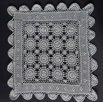 Old crochet tablecloth 60 × 60cm