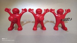 Vicces parti kellék műanyag figura dugóhúzó bontó és dugó
