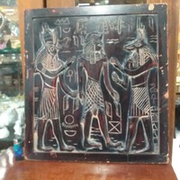 Egyiptomi Fafaragású Falikép Kép.