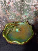 Zsolnay eosin glazed crab bowl