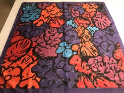 Bright floral scarf, 74 x 72 cm