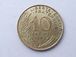 French 10 centimes coin - French 10 cent 1989 foreign coin