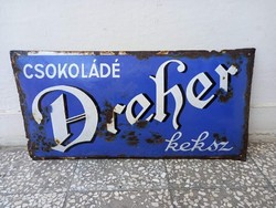 Dreher chocolate biscuits on advertising enamel board