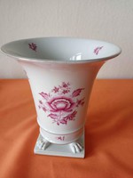 Herend nail-shaped porcelain vase with flower decoration