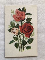 Régi Virágos képeslap, Rózsa