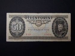50 Forint 1989 papírpénz - Magyar 50 Ft 1989 papír barna ötvenes bankjegy