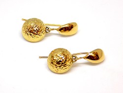 Engraved gold earrings (zal-au91485)