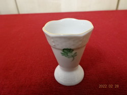 Herend porcelain antique mini vase with green pattern, height 5 cm. He has! Jókai.