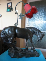 60 cm magas Spiáter állólámpa, lóval