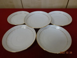 Herendi porcelán teáscsésze alátét, arany szegélyes. Jelzése 1701. Vanneki! Jókai.