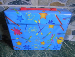 De Agostini festő színező rajzkészlet bőrönd koffer 32*26*7 cm