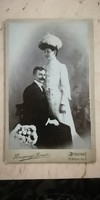 Antique wedding photo Rozgonyi Dezső Budapest IV. district studio