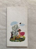 Régi Húsvéti képeslap, rajzos levelezőlap -  Lukáts Kató  rajz