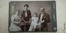 Antique German family photo from Adolf Schmidt's workshop