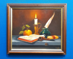 Still life with book and pipe (Corn. 1947 - 2008)