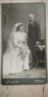 Antique wedding photo from the workshop of István Goszleth and his son
