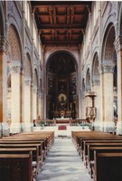 Retro képeslap - Fót, Római katolikus templom (XIX. sz.) főhajó