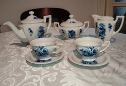 Rosenthale teás készlet gyönyörű  kék festéssel! 2 személyesen luxus porcelán!