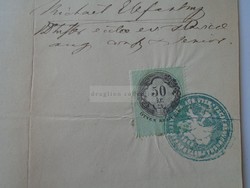 Za392.6 Old document Pest Elephant Michael - 1870 - document stamp