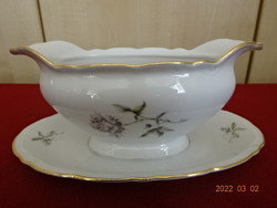 Czechoslovakian porcelain sauce bowl with rose pattern. He has! Jókai.