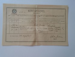 Za392.4 Old document budapest -óbuda - 1888 carolus kubik - stein