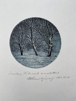 Joseph Weiszt (1951-2007) for Paul Paul Salay 1989 etching winter snowy landscape