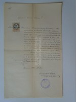 Za393.4 Old document budapest 1885 - signature of sándor fenefesi -jozefa zeiler - leonardus lollok