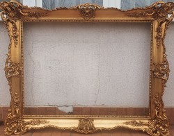 Antique restored blonde frame 75x100 cm