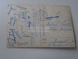 D188538 FOCI -Futball  Magyar u. válogatott aláírt képeslap  1954 BRNO  - Ilku Faragó Kleibán Bédi