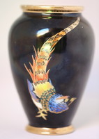 Zsolnay decorative vase with bird depiction